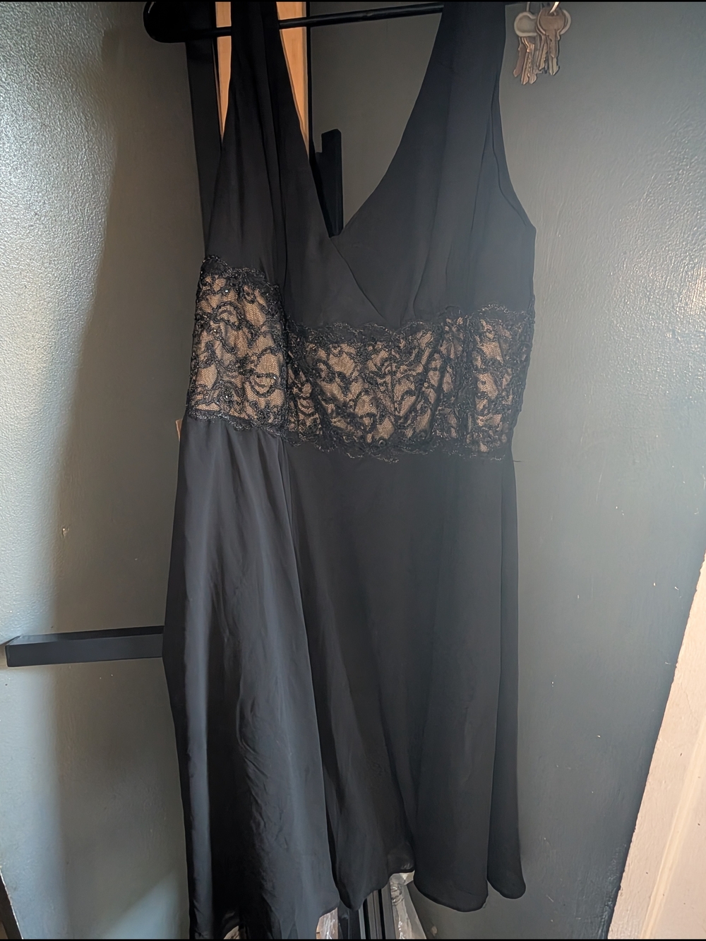 Scarlett Black Lace-Waist Mini Dress
